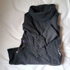 EUC GYMBOREE Cotton Sequin Pockets Cow Neck Long Cozy Dress